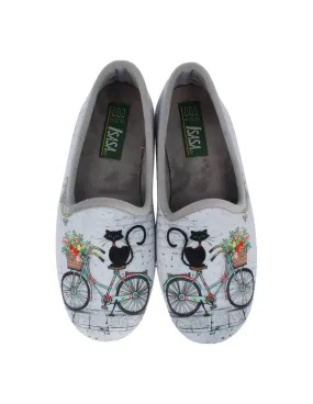 Isasa - Zapatillas Casa Cerrada Gato Bici Gris