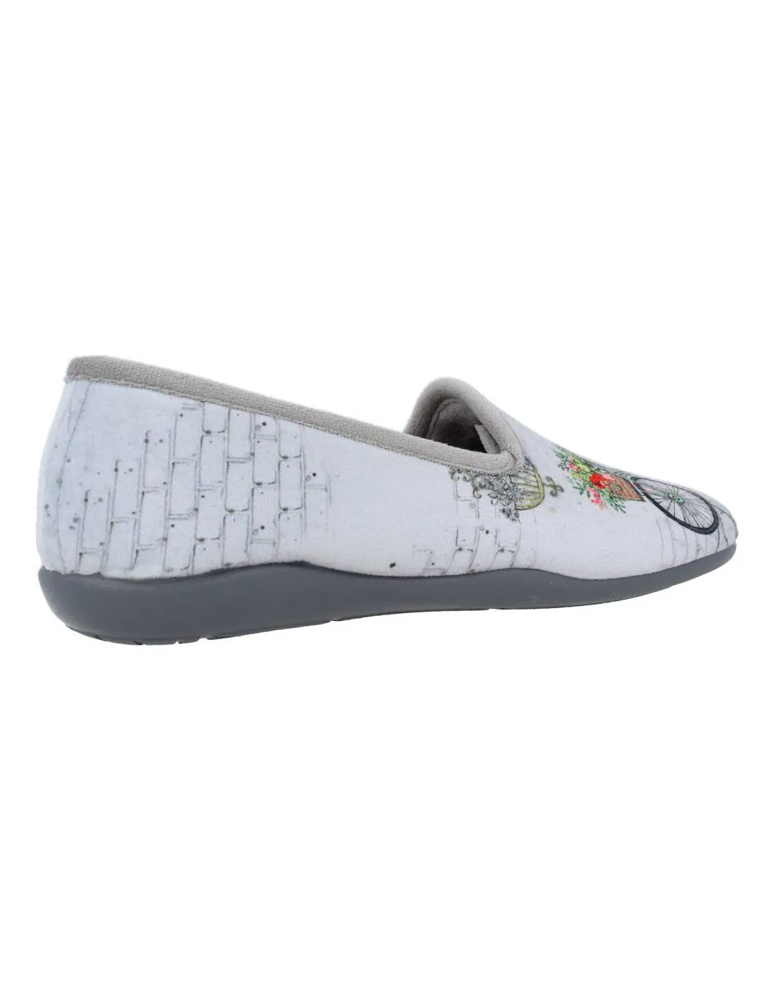 Isasa - Zapatillas Casa Cerrada Gato Bici Gris