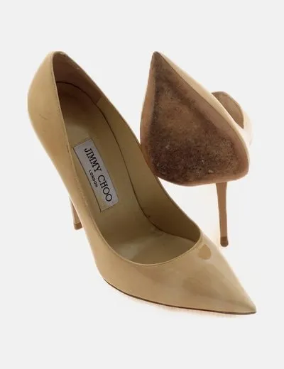 Jimmy Choo Stiletto beige tacón combinado