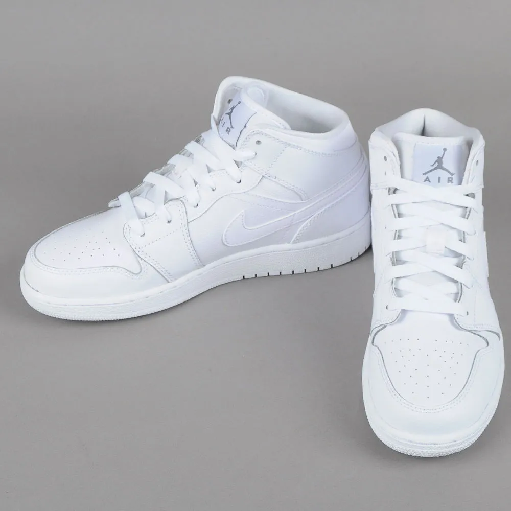 Jordan Air Jordan 1 Retro Mid ''White Cool Grey'' GS