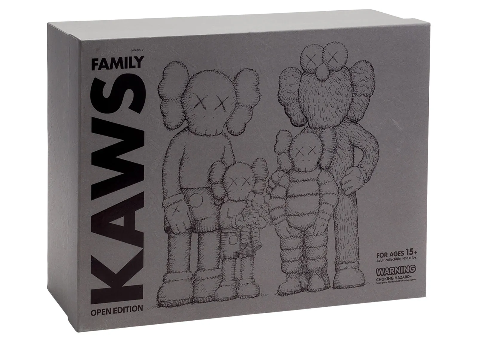 KAWS Family Vinyl Figures Brown/Blue/White