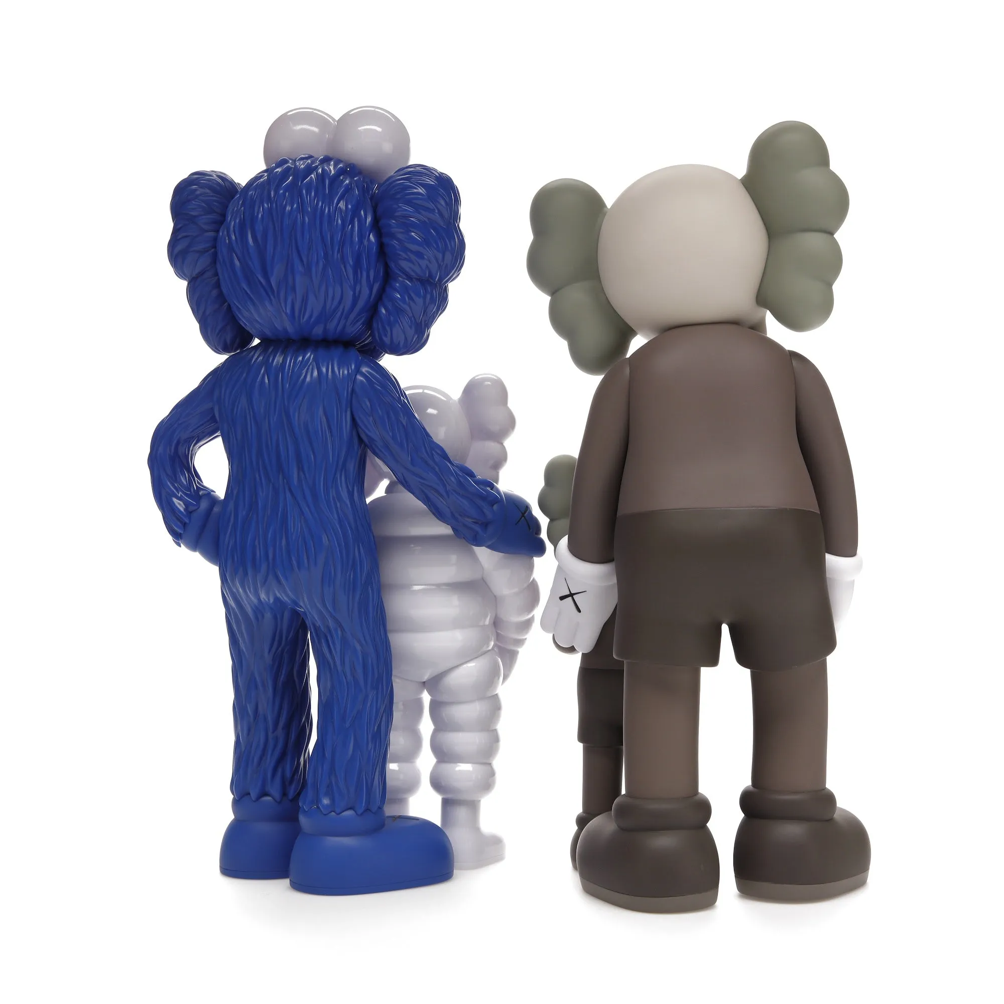 KAWS Family Vinyl Figures Brown/Blue/White