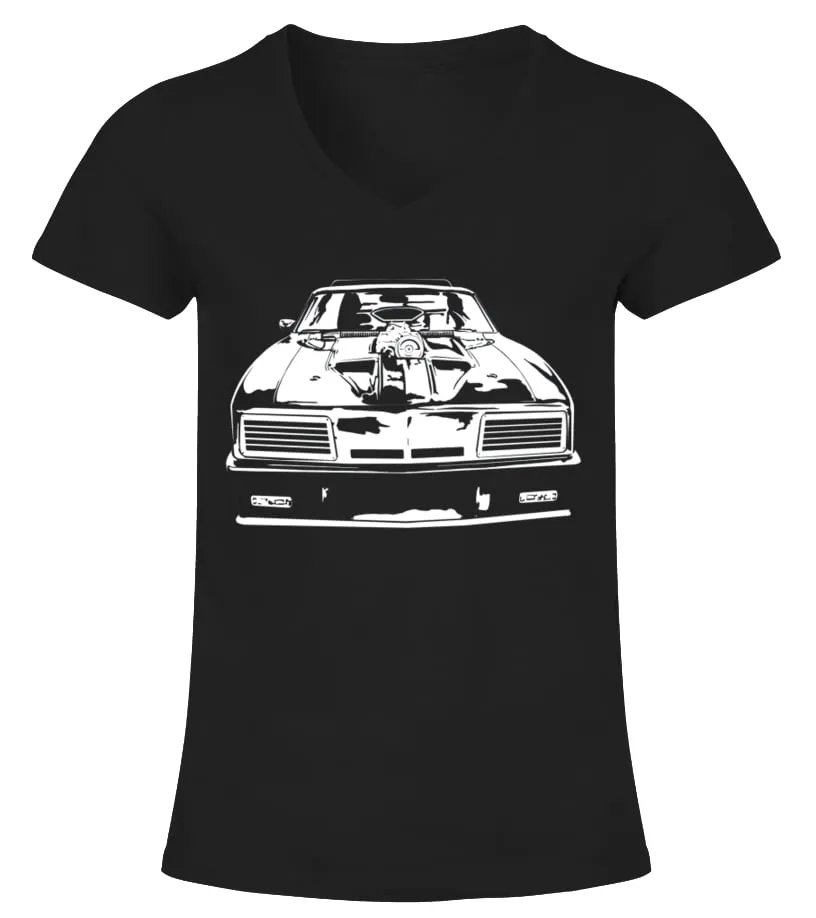 MDMX1010BK. MAD MAX V8 INTERCEPTOR CAMISETA CUELLO PICO MUJER