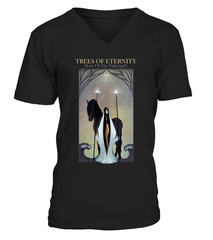 MET200-166-BK. Trees Of Eternity - Hour Of The Nightingale (2016) Camiseta cuello en V Unisex