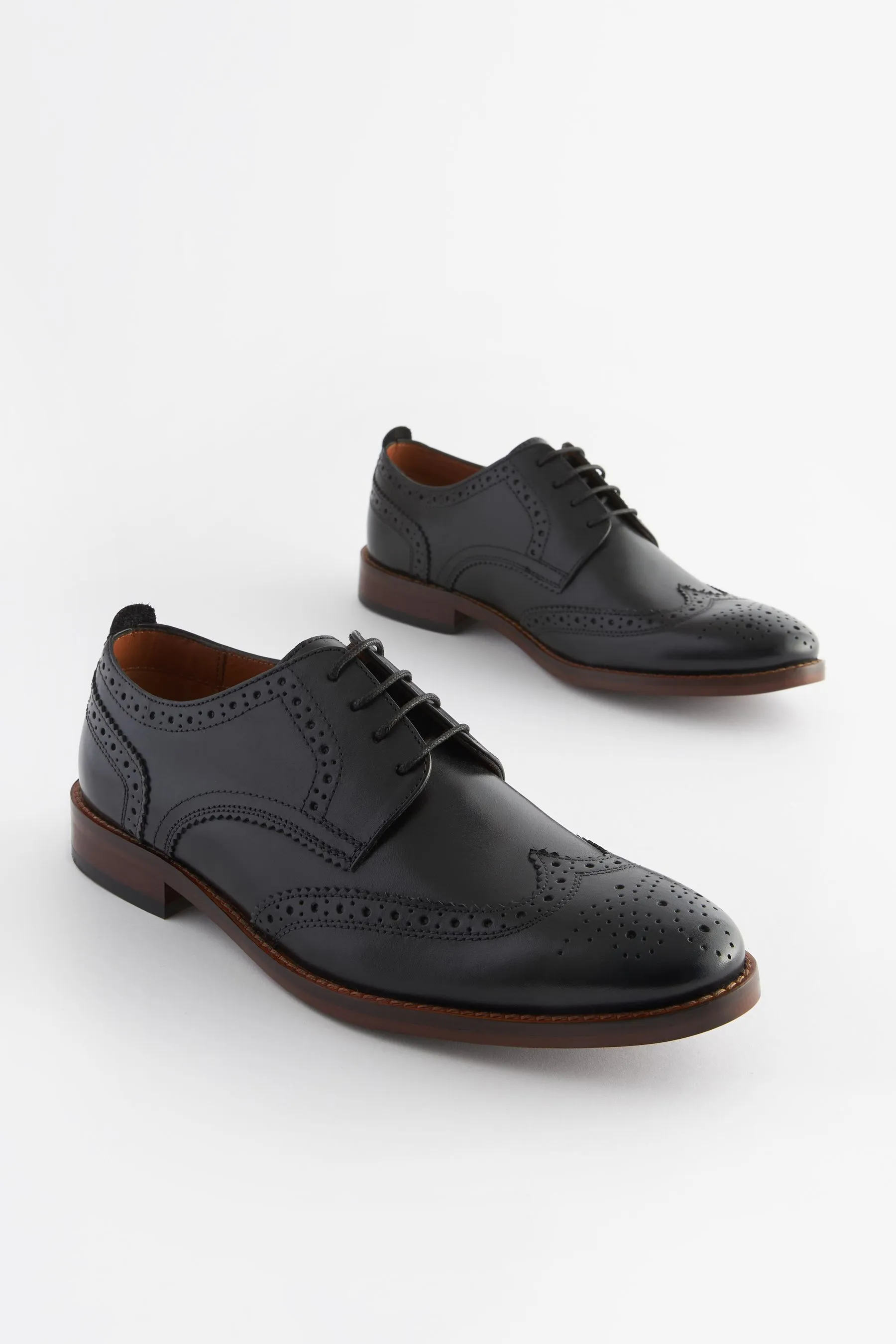 Negro - Corte ancho - Zapatos Oxford con suela en contraste de piel