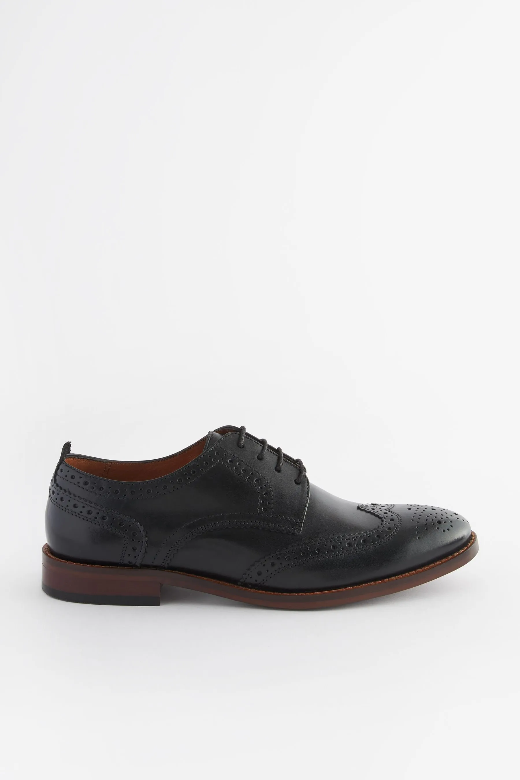 Negro - Corte ancho - Zapatos Oxford con suela en contraste de piel