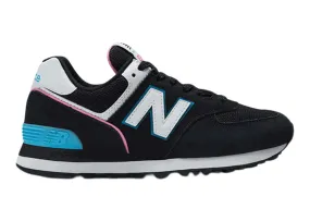 New Balance 574 Black Vibrant Sky Pink