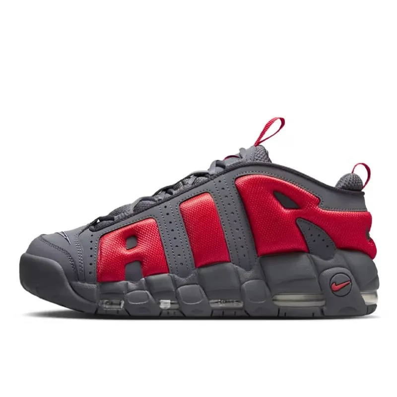 Nike Air More Uptempo Low Dark Grey Light Crimson