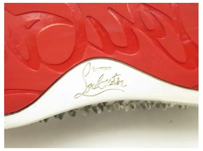 NÁUTICOS CON RUEDAS DE CHRISTIAN LOUBOUTIN 38 ZAPATOS SNEAKER PLATA ZAPATOS SNEAKER 