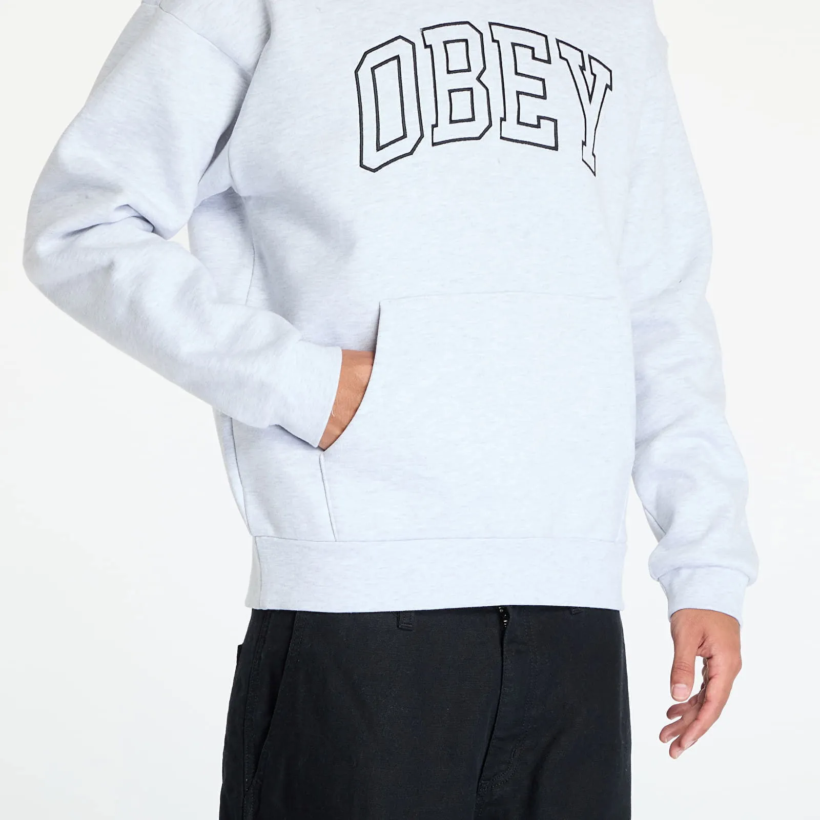 OBEY Collegiate Extra Heavy Hoodie II Ash Grey