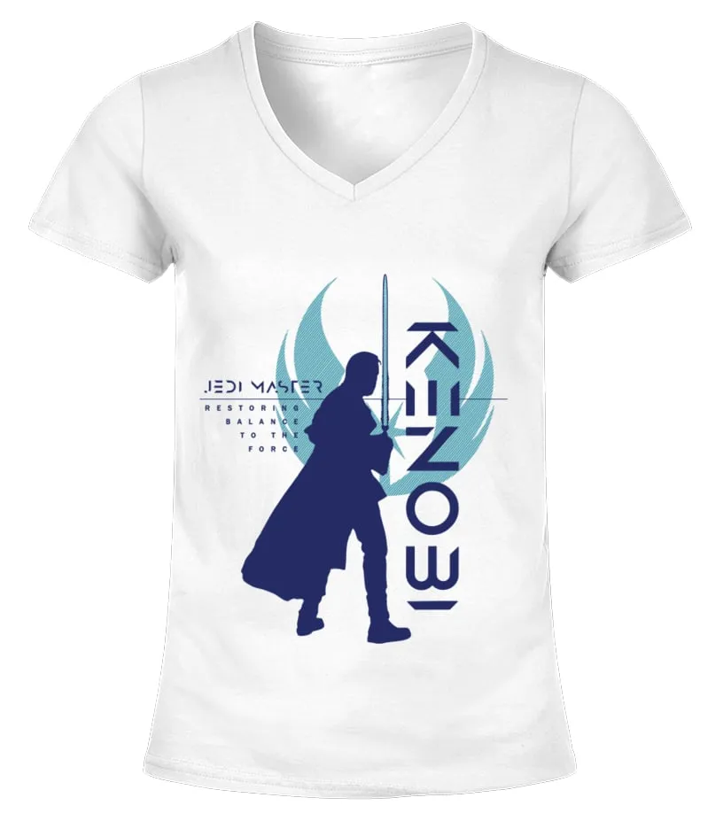 OBIWAN KENOBI JEDI MASTER CAMISETA CUELLO PICO MUJER