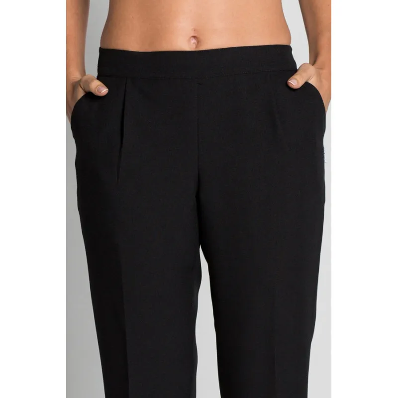 Pantalón de mujer negro dobladillo - Dyneke