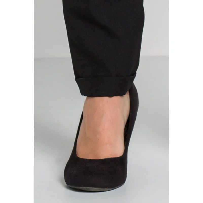 Pantalón de mujer negro dobladillo - Dyneke