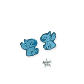 Pendientes Mini Stitch Azul