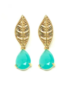 PENDIENTES  MUJER VERDE AGUA