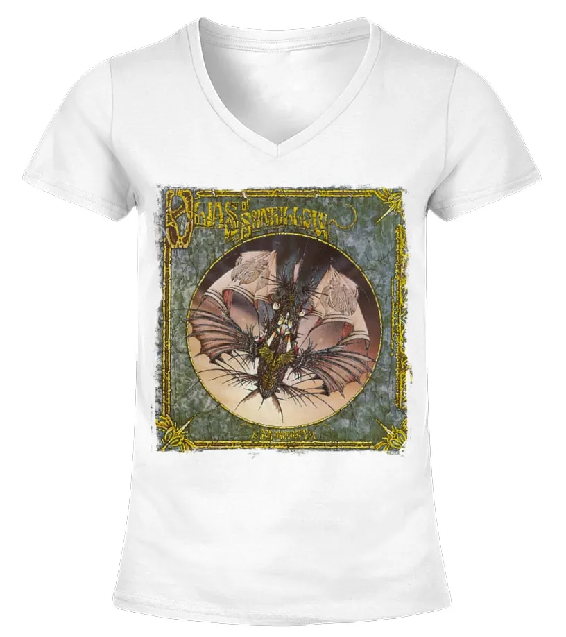 PGSRWT. JON ANDERSON  OLIAS OF SUNHILLOW (1976) CAMISETA CUELLO PICO MUJER