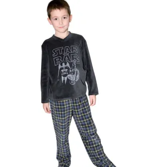 Pijama invierno niño Pettrus cuadros terciopelo