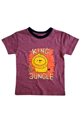 Playera kids nio. Rey de la jungla Brown