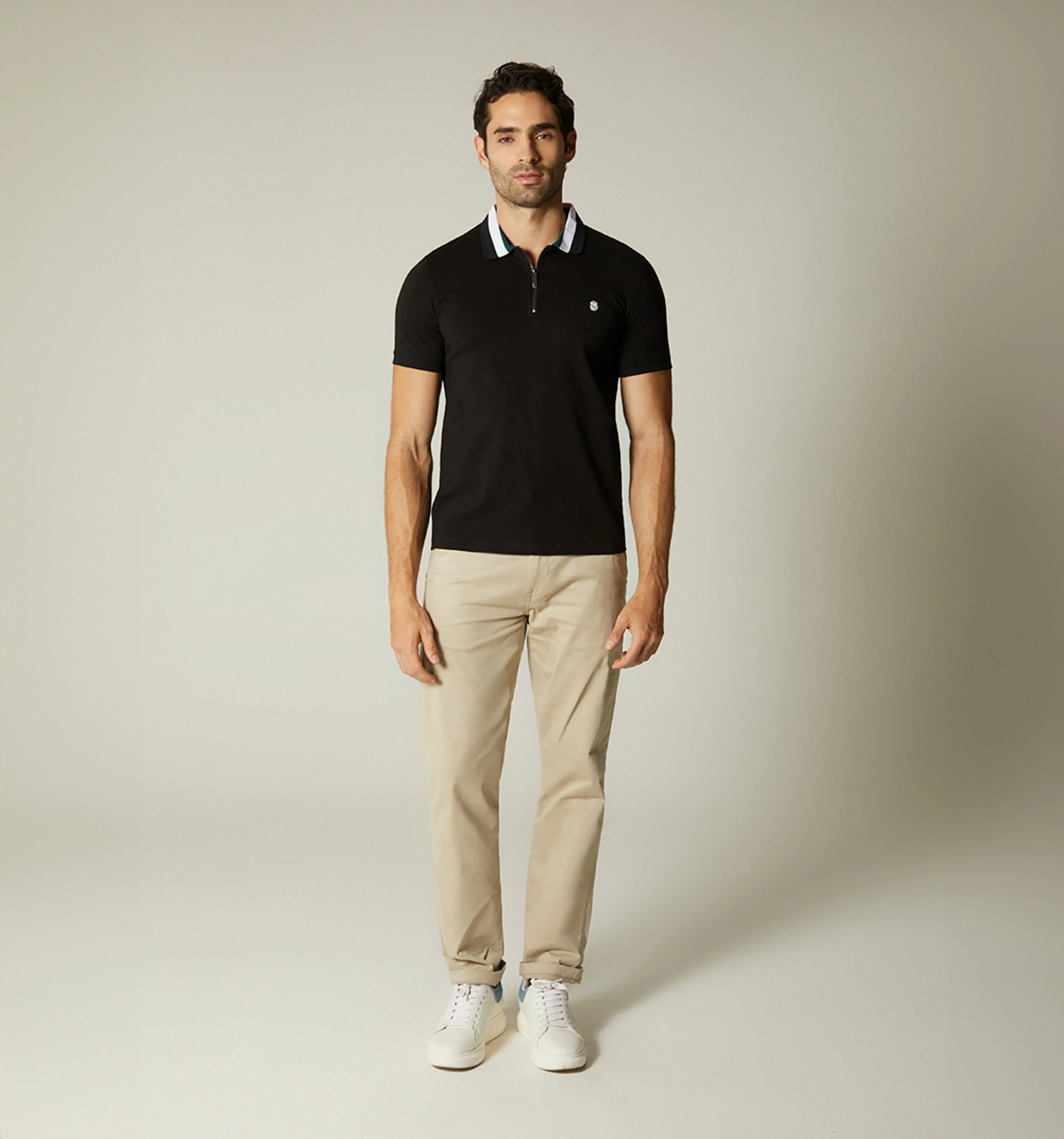 Polo para hombre con cierre