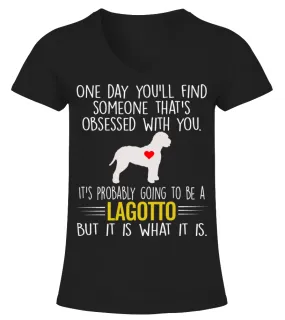 Probably Going To Be A lagotto Camiseta cuello pico Mujer