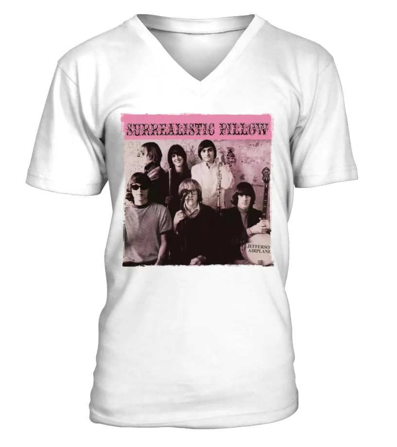 PSY200-009-WT.BK. Jefferson Airplane, 'Surrealistic Pillow' Camiseta cuello en V Unisex