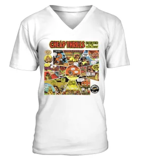 PSY200-023-WT. Big Brother and the Holding Company, 'Cheap Thrills' Camiseta cuello en V Unisex