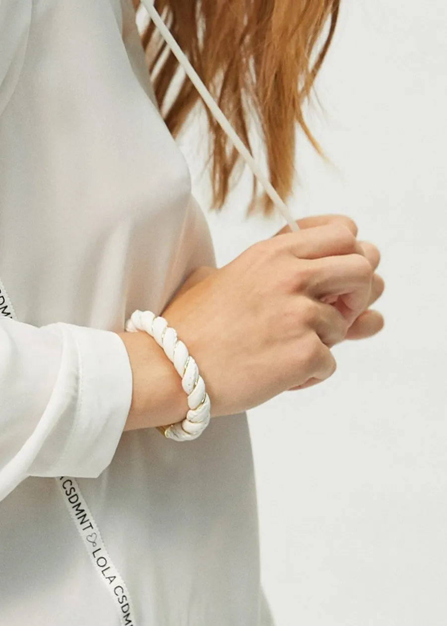 Pulsera efecto torcido Lola Casademunt blanco