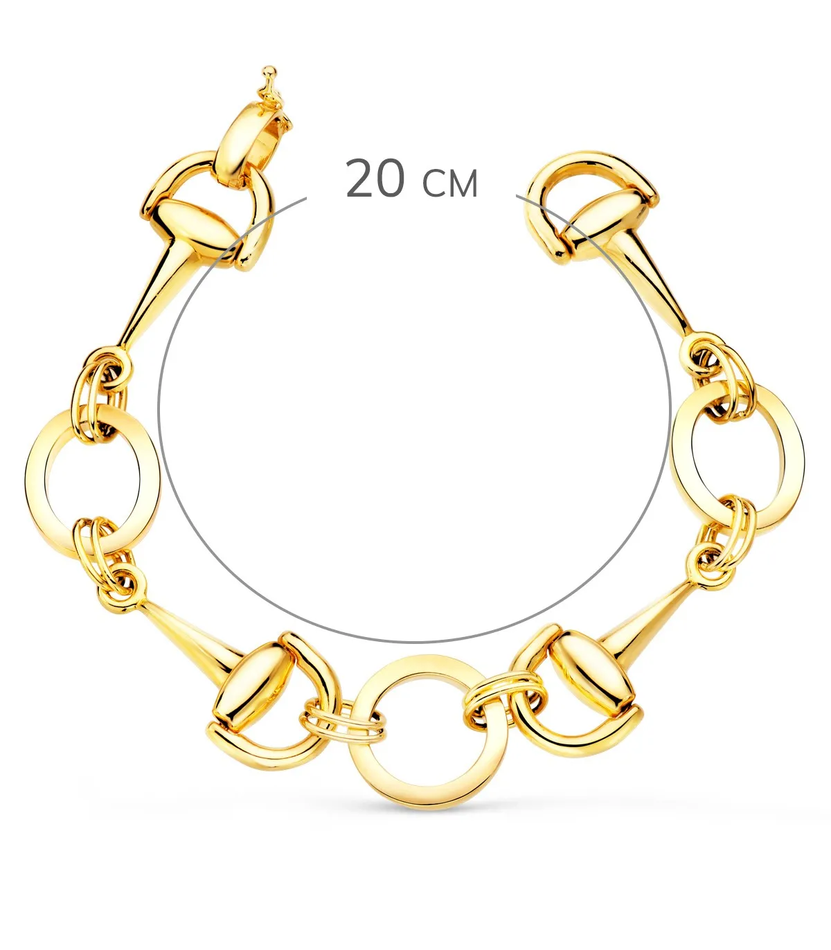 Pulsera Mujer Estribos Oro Amarillo 18K