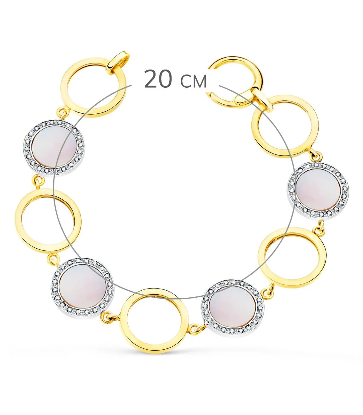 Pulsera Mujer Oro Bicolor 18K Hechizo