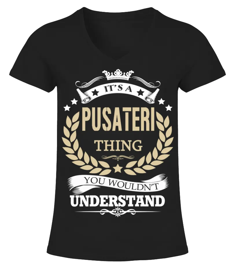 PUSATERI  IT'S A PUSATERI THING CAMISETA CUELLO PICO MUJER