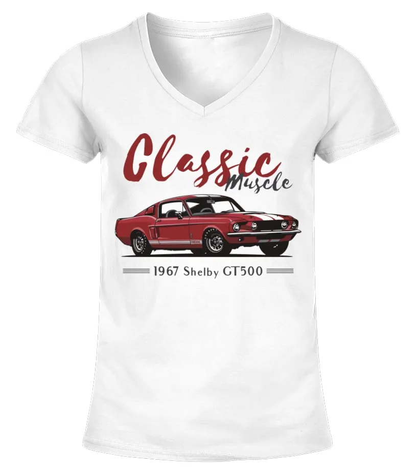 Ride The Pony Ford Mustang BK Camiseta cuello pico Mujer