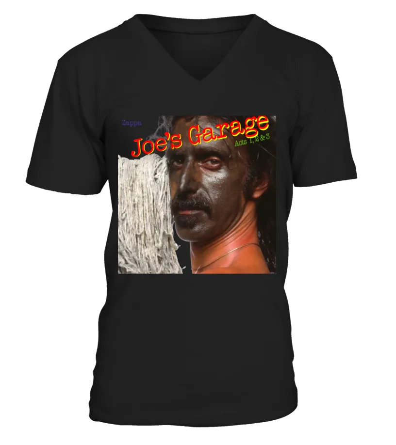 RK70S-889-BK. Frank Zappa - Joe's Garage Acts II &amp; III Camiseta cuello en V Unisex