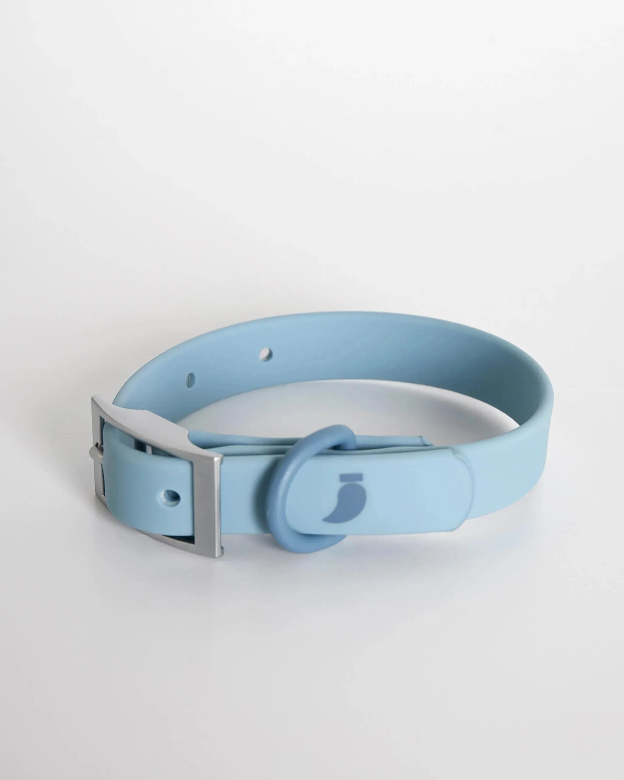 Rose blue dog collar