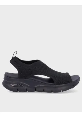 SANDALIA PLANA SKECHERS 119346 BLACK