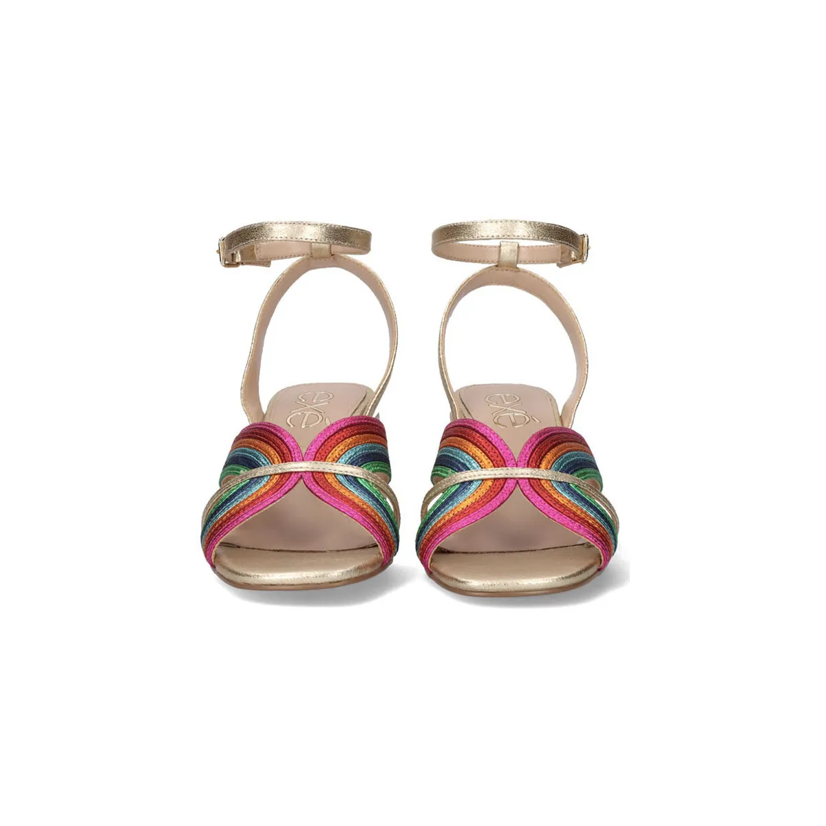 SANDALIA TACÓN CARMEN-869 METALLIC MULTICOLOR