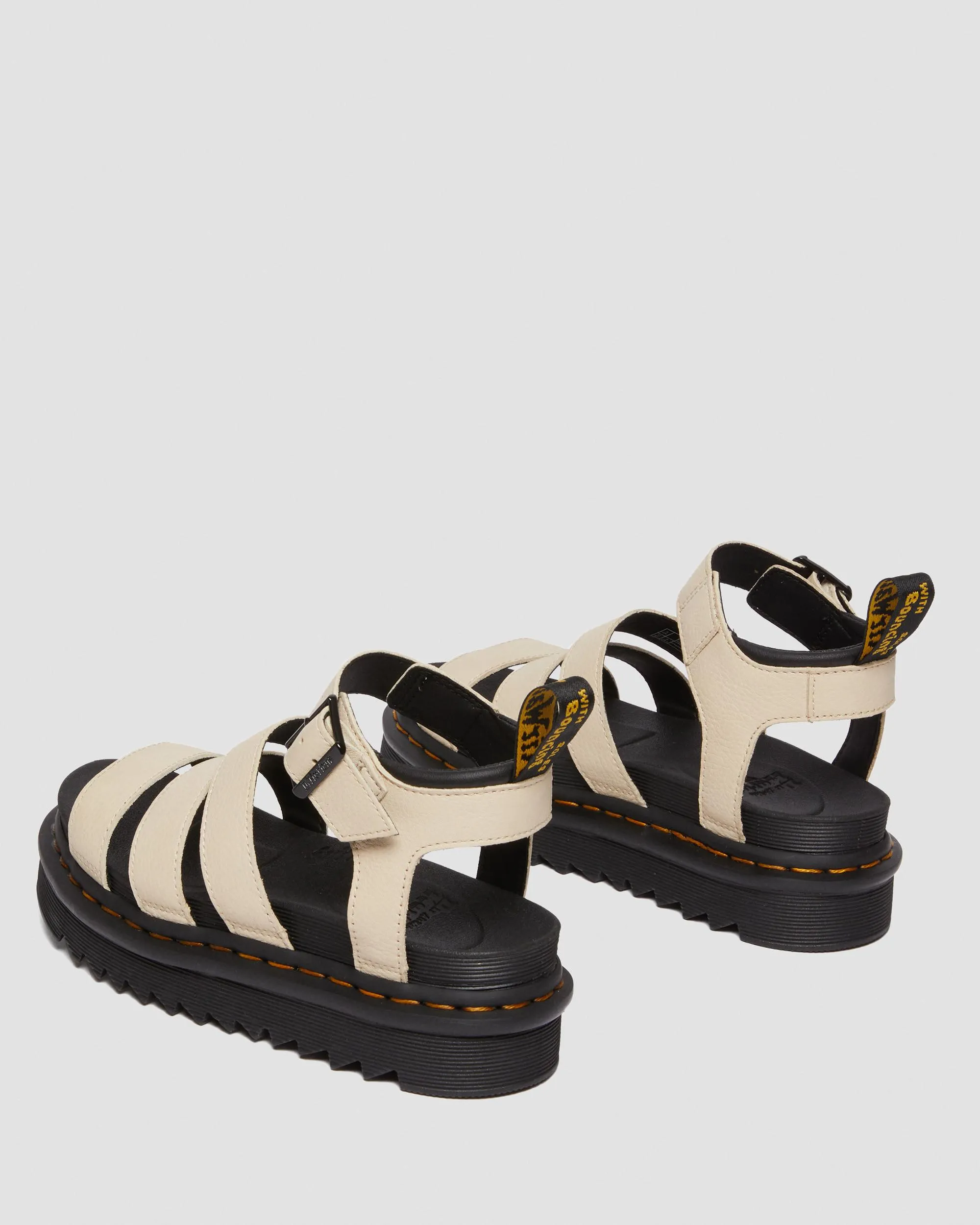 Sandalias con plataforma Blaire de piel Pisa con tiras