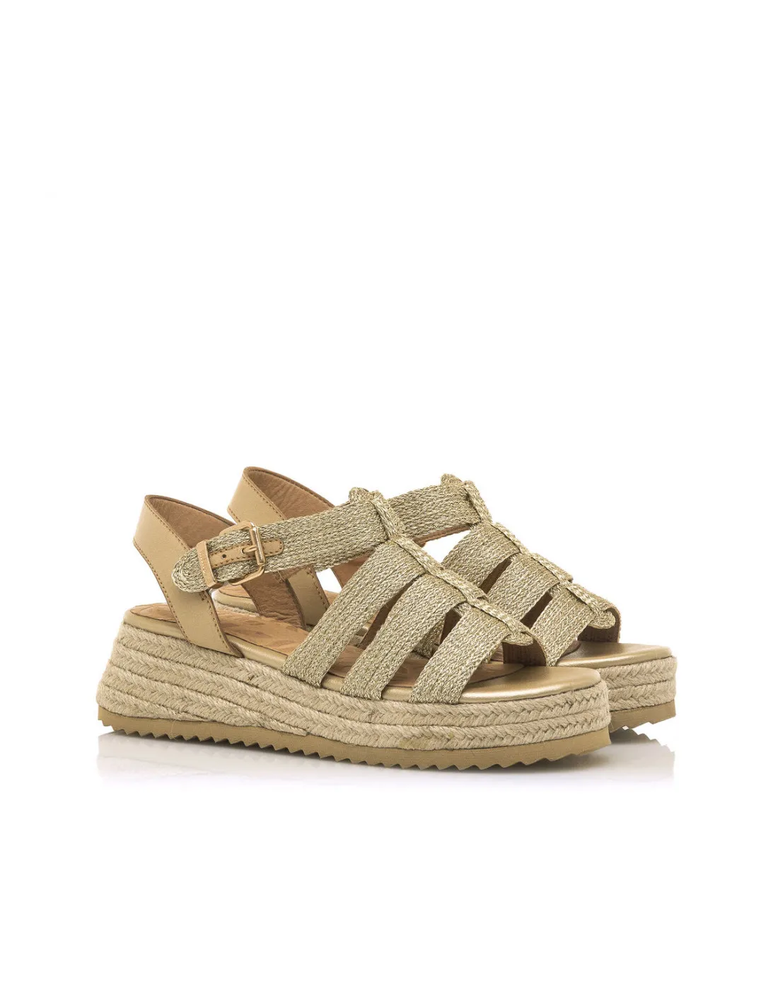 Sandalias Lurex Dorada Mujer Mustang