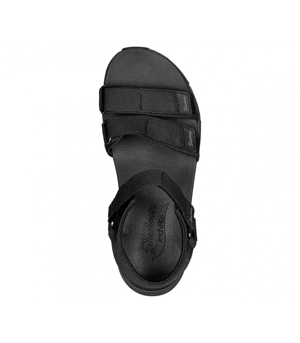 Sandalias negras para mujer con velcro