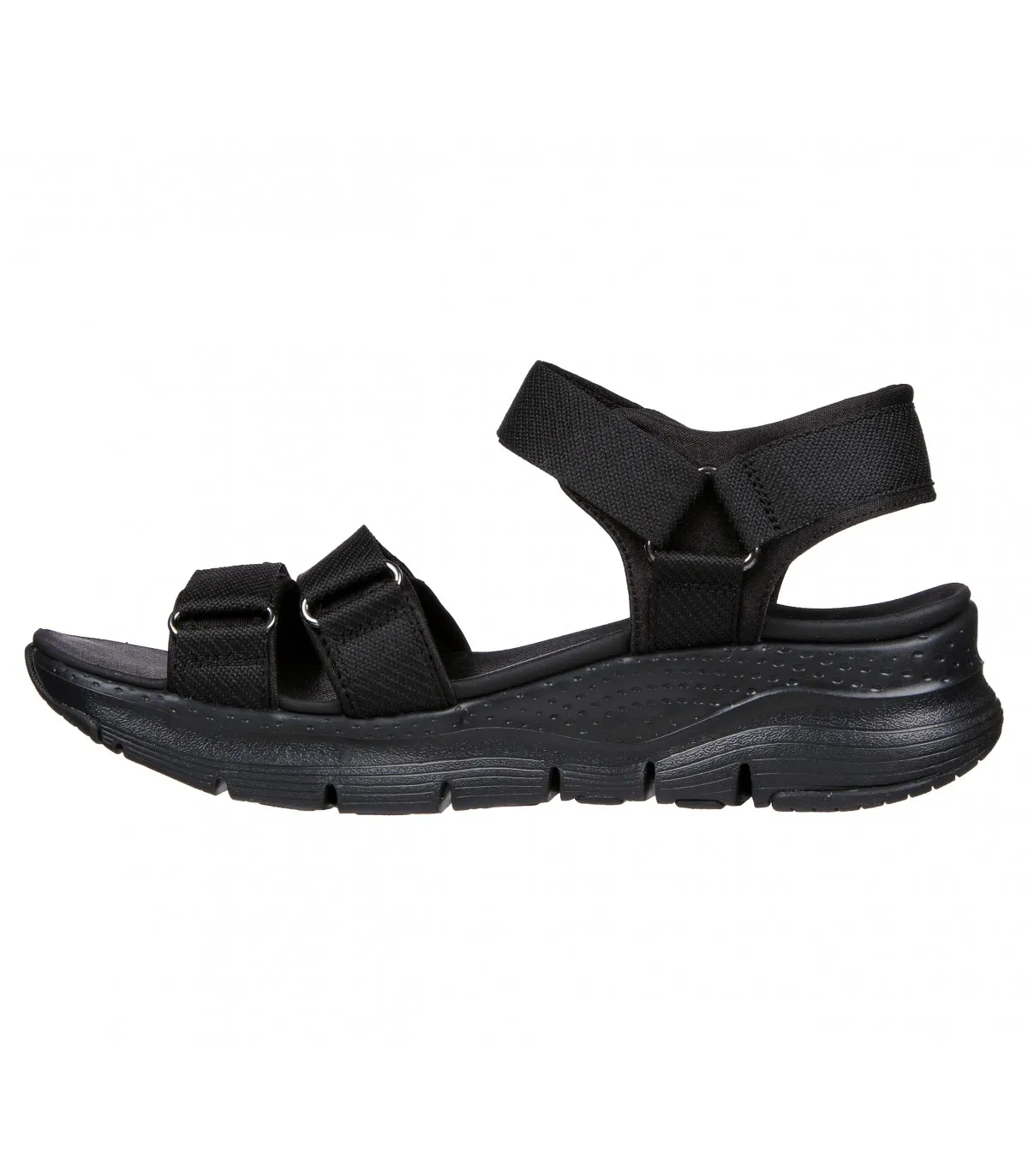 Sandalias negras para mujer con velcro