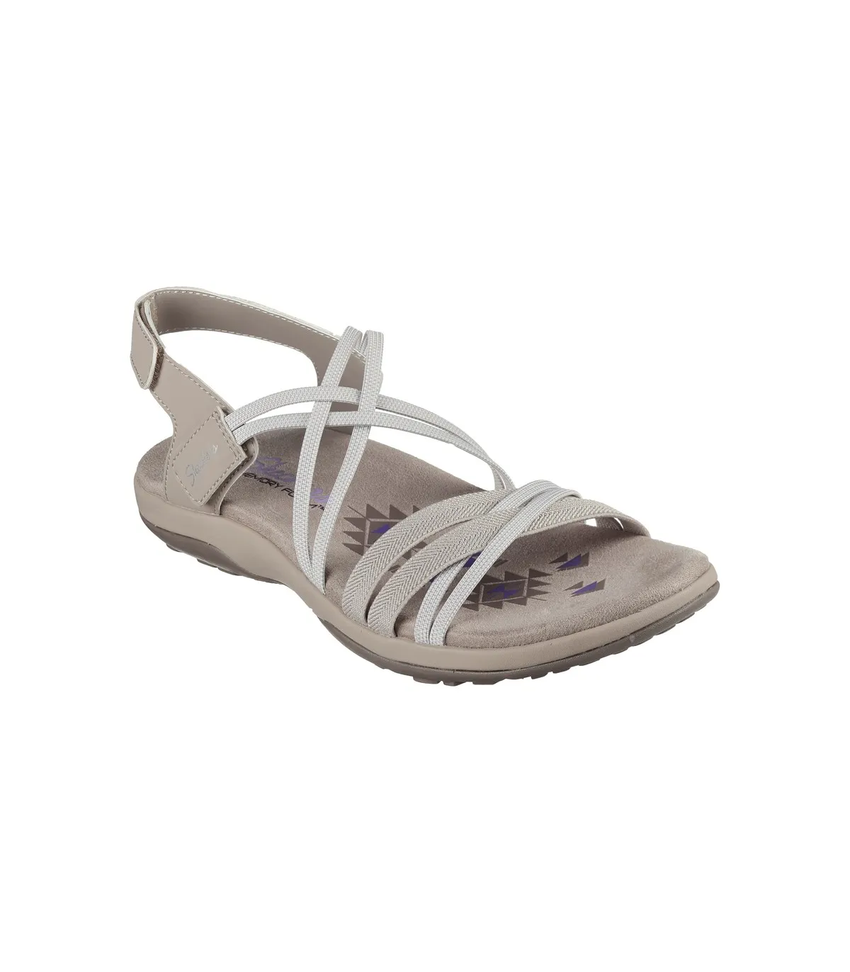 Sandalias taupe con tiras elásticas