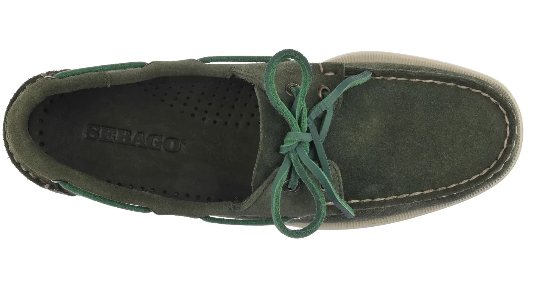 SEBAGO DOCKSIDES PORTLAND FLESH OUT GREEN DK DEPTHS