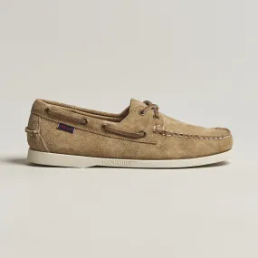 Sebago Docksides Suede Boat Shoe Beige Camel