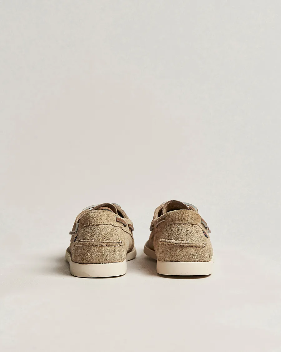 Sebago Docksides Suede Boat Shoe Beige Camel