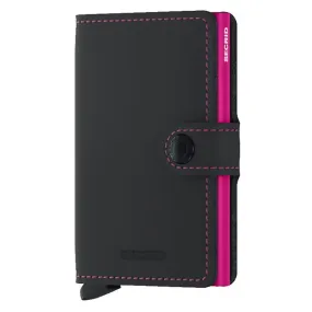 Secrid Miniwallet Matte Black & Fuchsia