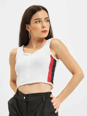 Side Stripe Crop Zip