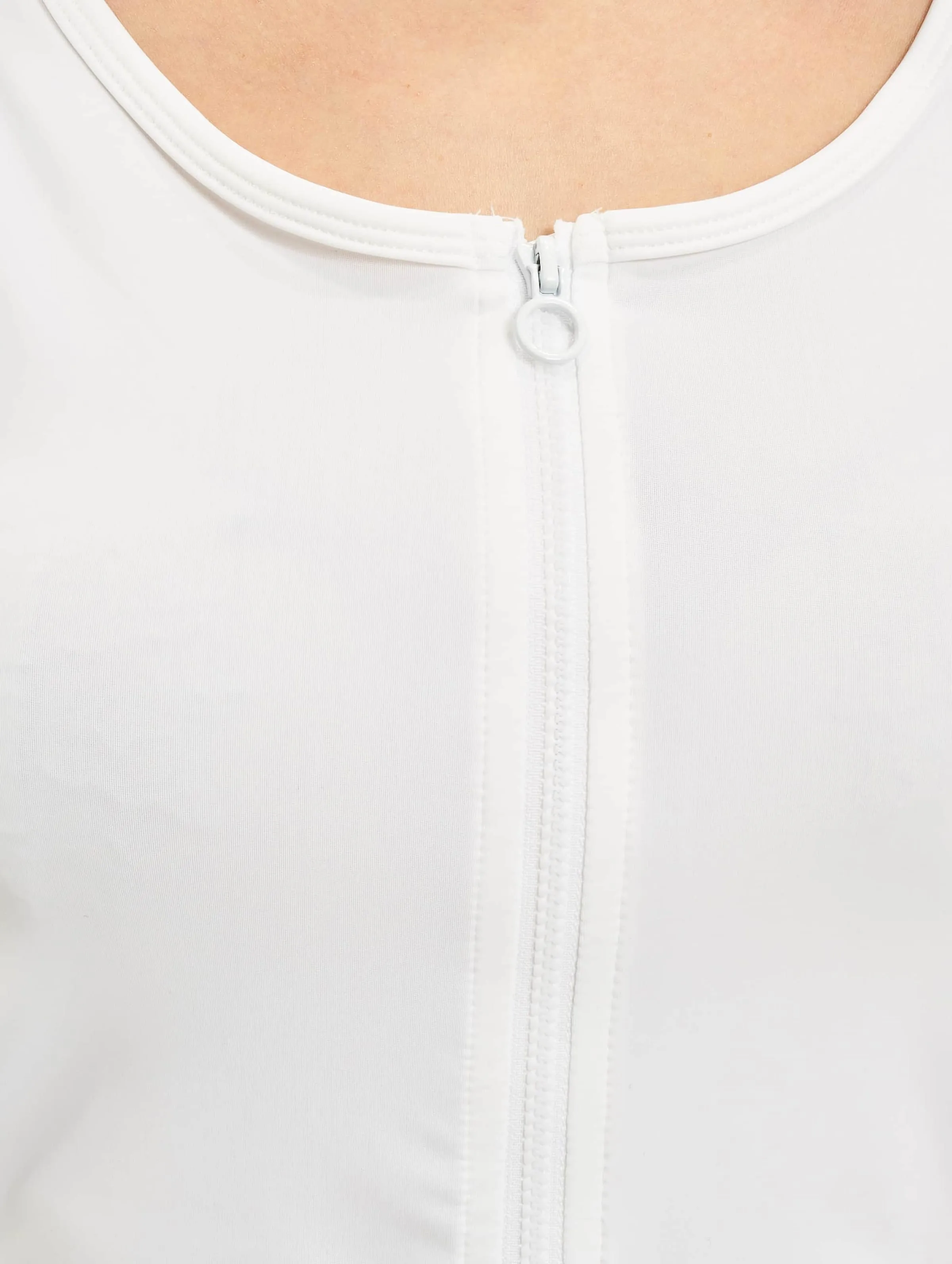 Side Stripe Crop Zip