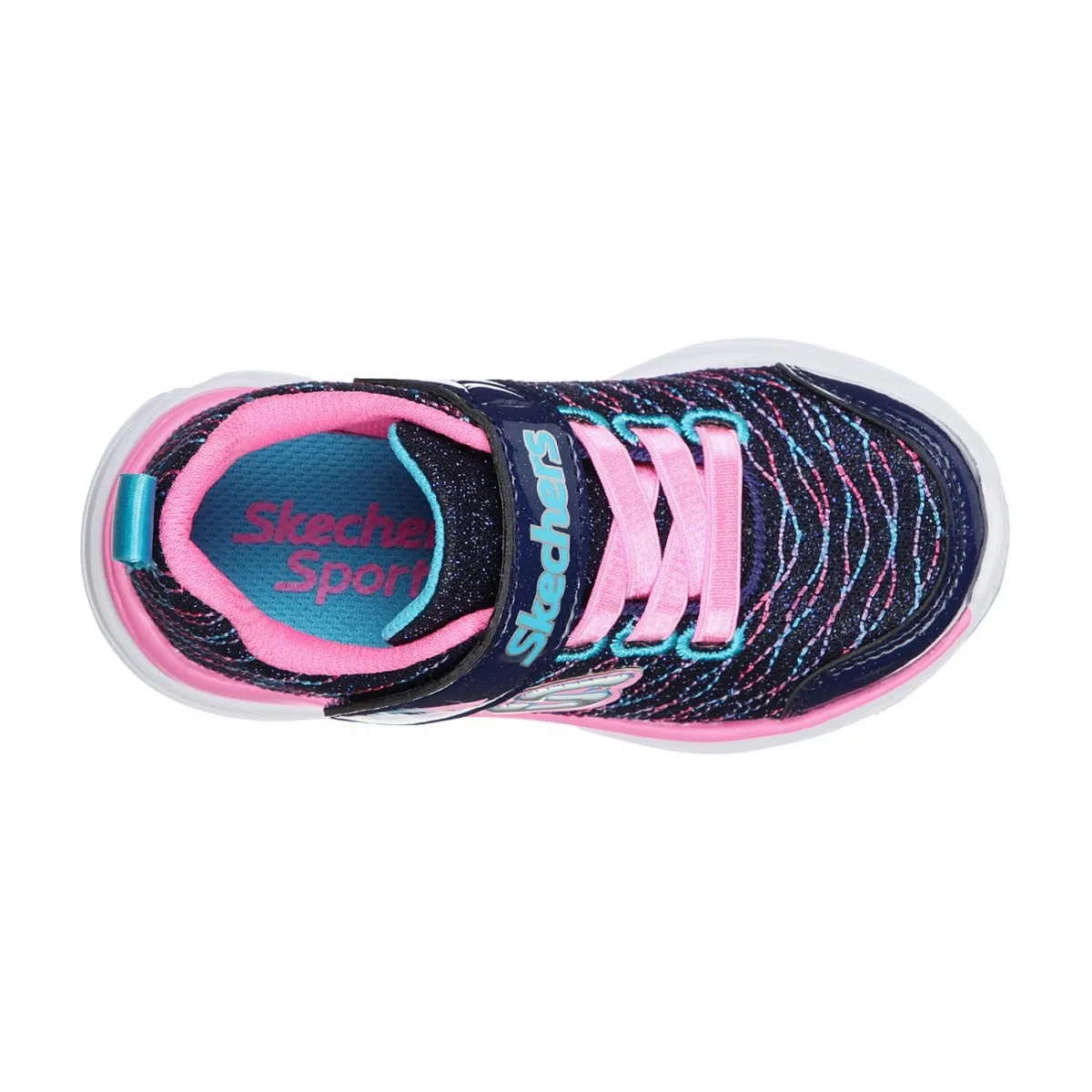 Skechers deportiva niña azul y rosa 83017l