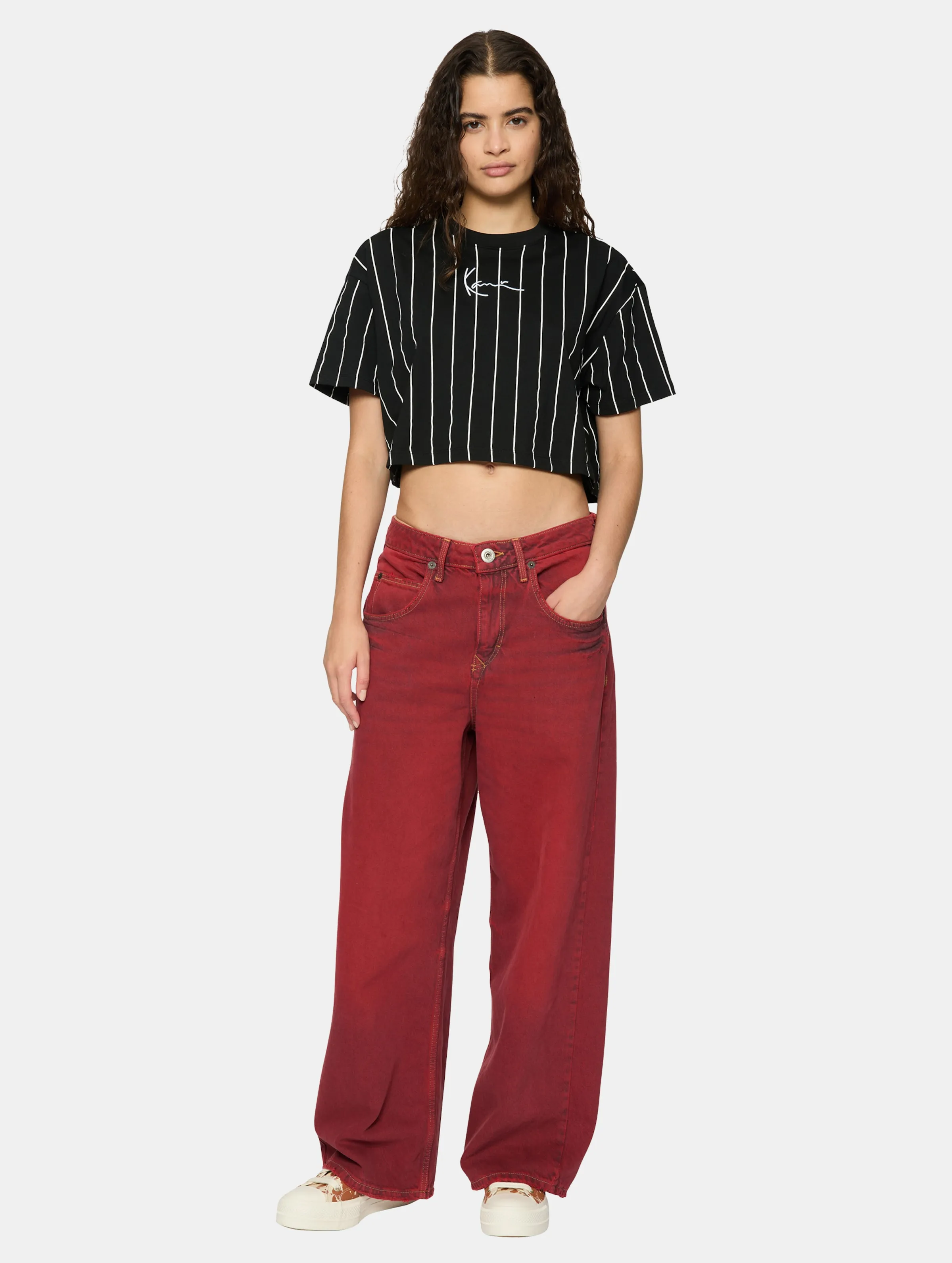 Small Signature Essential Pinstripe Crop