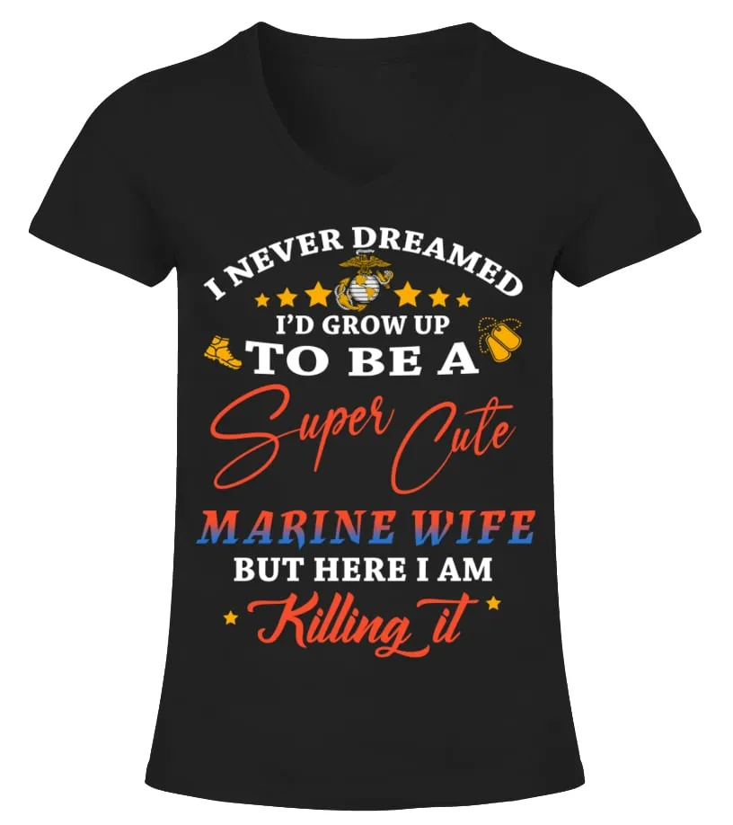 So i Joined the marine corps Camiseta cuello pico Mujer