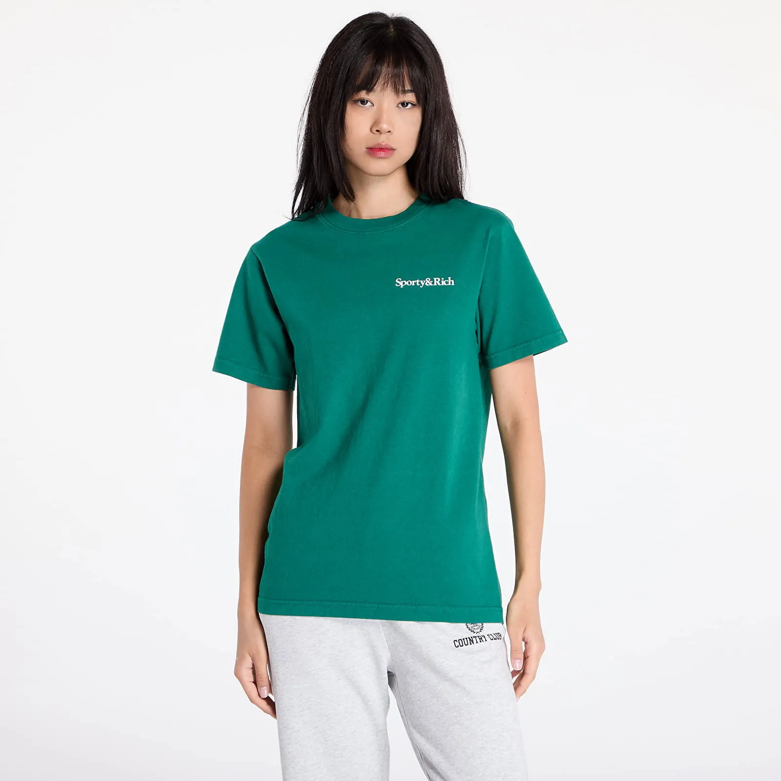 Sporty & Rich Health Is Wealth T-Shirt UNISEX Alpine/ White XS